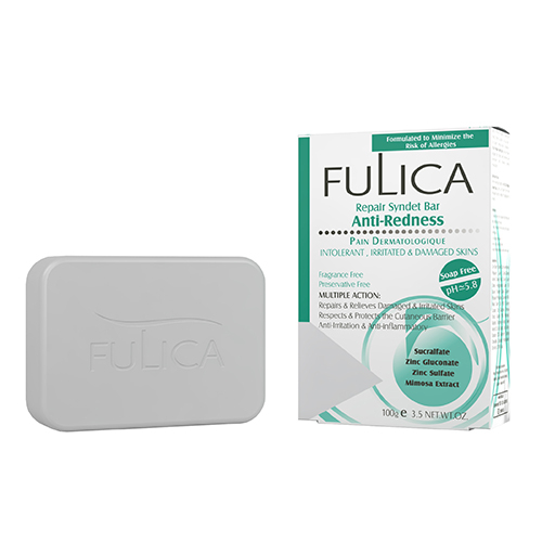 fulica repair syndet bar anti redness پن فولیکا مناسب پوست تحریک شده و حساس 100گرم